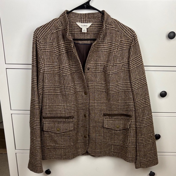 L.L. Bean Jackets & Blazers - Vintage L.L. Bean Women's Brown Jacket with Elbow Patches - L